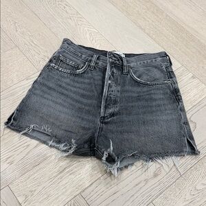 Agolde Dee black denim shorts size 25